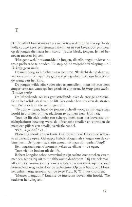 Pagina tekst, beginnend met een lift en dialoog over de lucht.