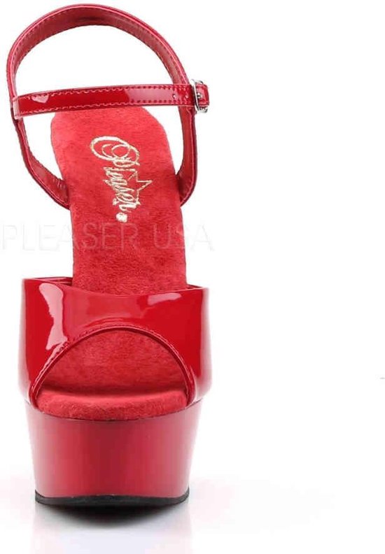 EU 38 = NOUS 8 | DELIGHT-609 | Sandale à 6 talons, 1 3/4 PF à bride de cheville