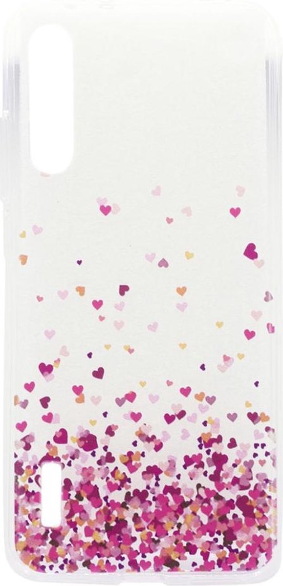 Shop4 - Xiaomi Mi A3 Hoesje - Zachte Back Case Hartjes