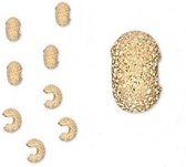 Knijpkraal covers / verbergers (4mm) in stardust uitvoering, goud. Verkocht per 50 stuks