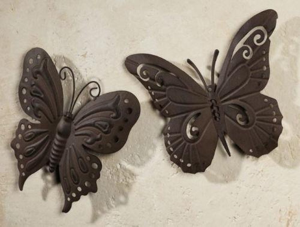 Tuin vlinder wandhanger 2 stuks | bol.com