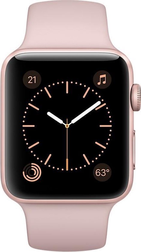 Apple Watch Series 1 Smartwatch 38mm Ros goud Aluminium Roze