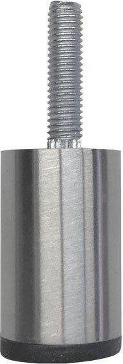FLE - Stalen meubelpoot rvs look rond ø 2,5 cm en hoogte 4 cm (M8)