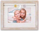 ZEP - Houten Baby Fotolijst Grace bruin / wit voor foto 10x15 - WG2864