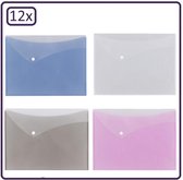 12x Portfoliomap Office A4 polyester Assorti - map document bewaren map opslaan mappen