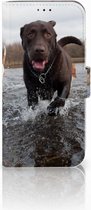 Geschikt voor Samsung Galaxy A40 Telefoonhoesje met Pasjes Honden Labrador