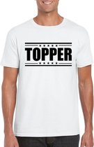 Topper t-shirt wit heren L