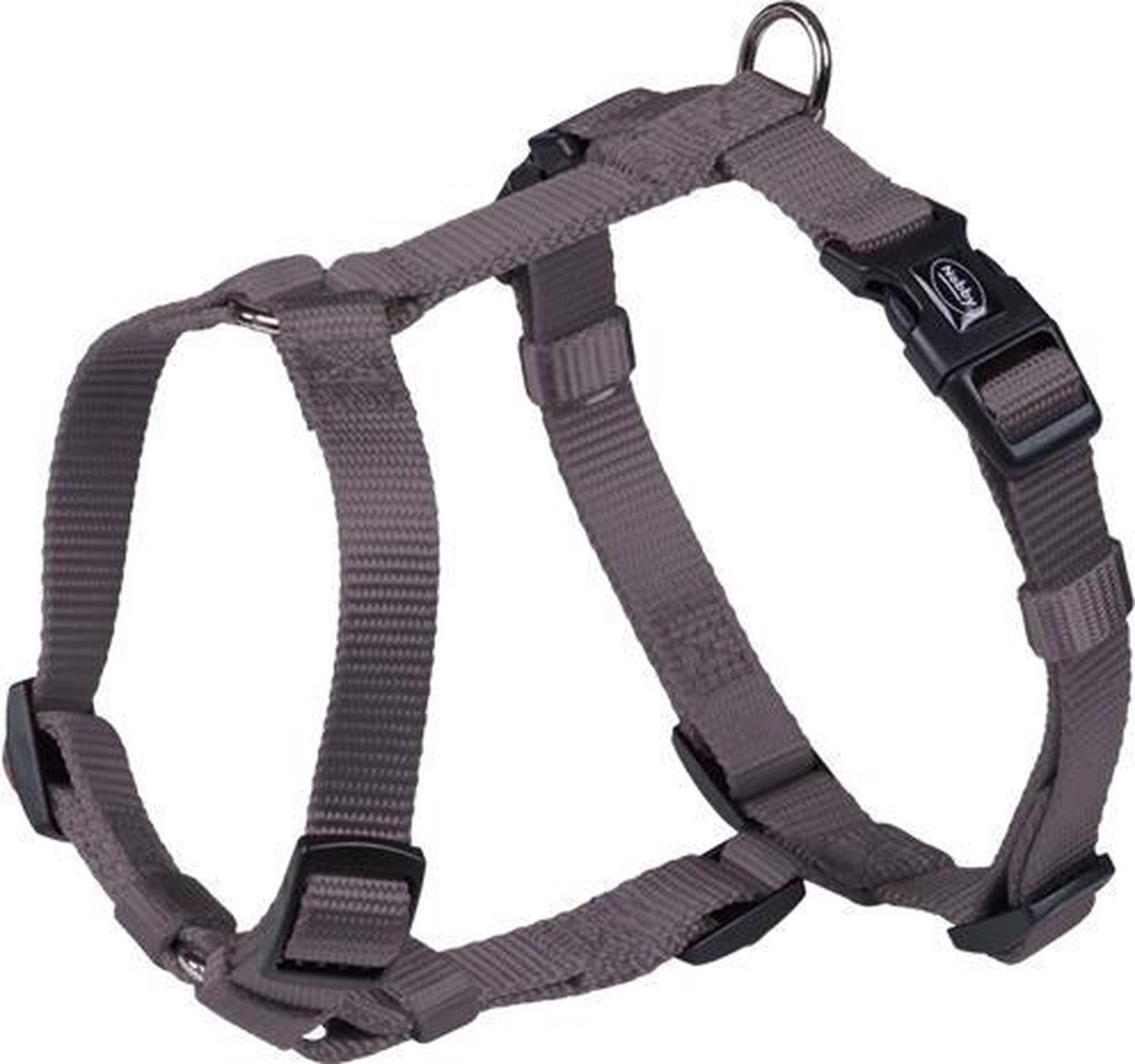 Nobby Classic Hondentuigje / Harnas - Nylon - Grijs - XXS - Borstomtrek: 14 - 20 cm (GELIEVE ALVORENS BESTELLEN OPMETEN)