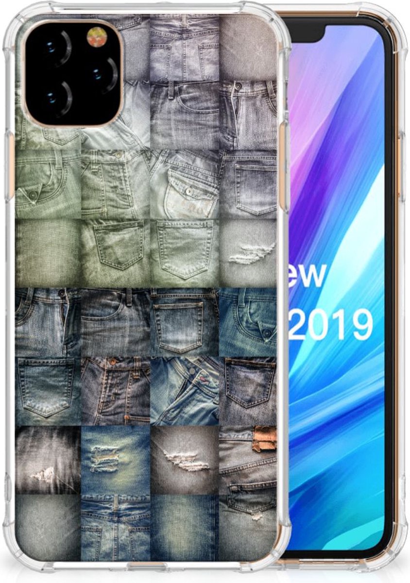Anti Shock Bumper Case Apple iPhone 11 Pro Max Spijkerbroeken