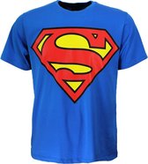 DC Comics Superman Logo T-Shirt Volwassenen Donker en Lichtblauw