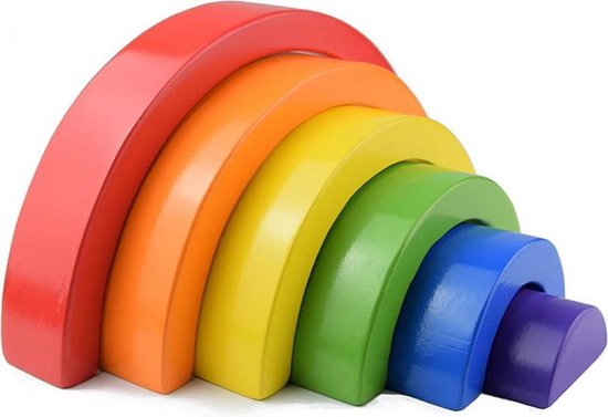 regering typist hoofdkussen Houten regenboog - 6 Kleuren - Speelgoed voor kinderen - Antroposofisch |  bol.com