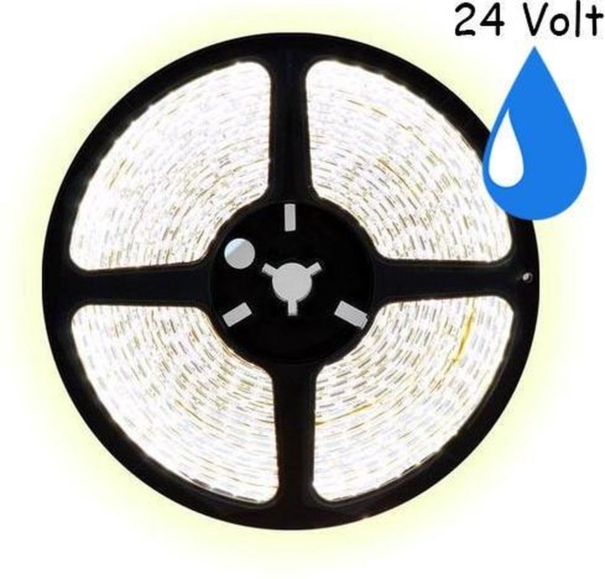 7,5 meter koud wit led strip waterproof IP67 - 120Leds/m - 24V - 2835