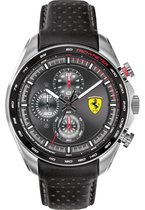 Ferrari Speedracer 0830648 Horloge - Leer - Zwart - Ø 44 mm