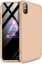 GadgetBay 360 bescherming Case Cover iPhone XR hoesje - Goud