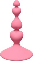 Lola Toys - First Time - Sweetheart Plug - Hart vormige buttplug met zuignap - Anaal Ballen/ Kralen/ Ketting - 100% Fluweel zacht siliconen - Anaalplug - 10cm x 2,3cm - Roze