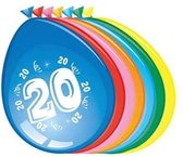 Ballonnen 20 jaar - 30cm - 8st