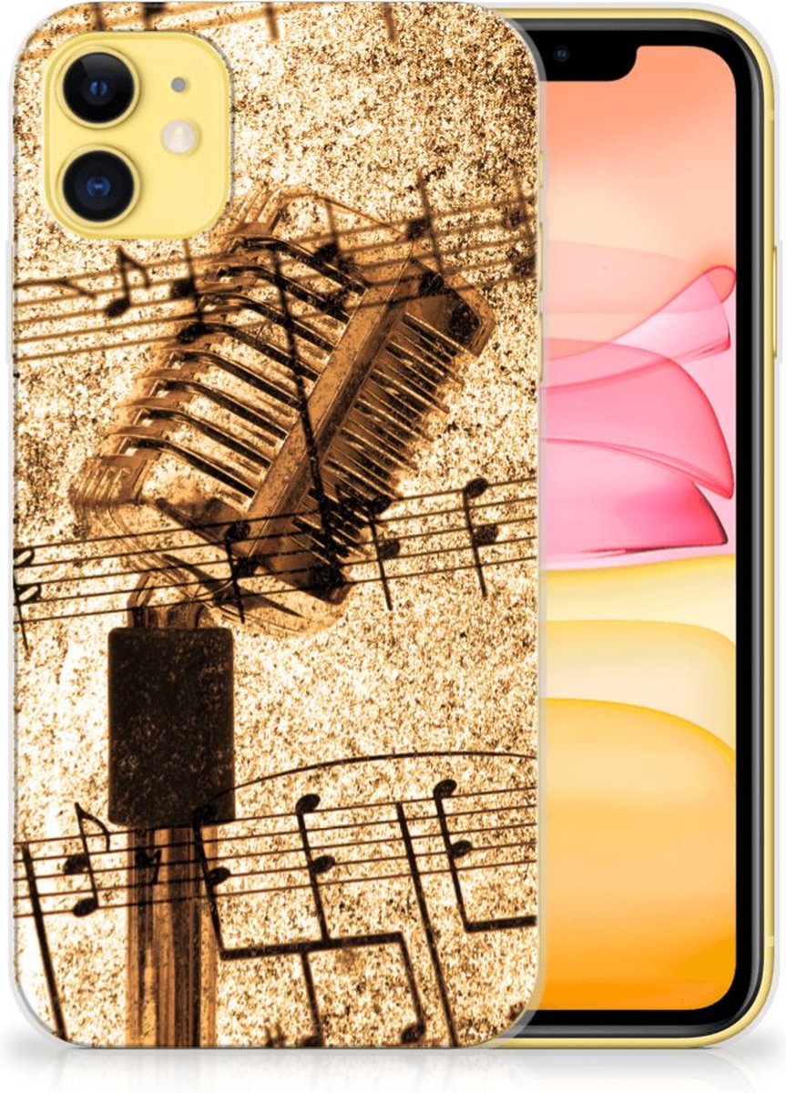 Apple iPhone 11 Siliconen Hoesje met foto Bladmuziek
