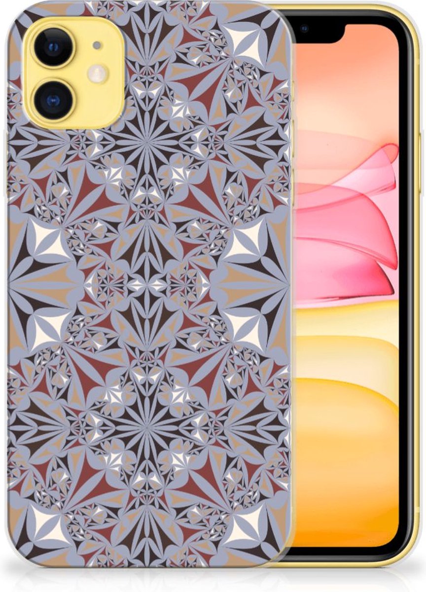 Apple iPhone 11 TPU Siliconen Hoesje Flower Tiles