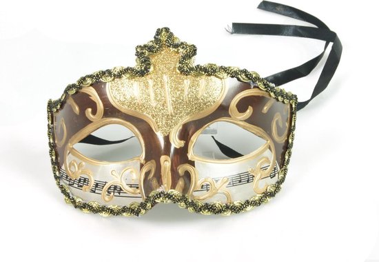 maaien Installeren havik Venetiaans masker – Bruin bruine kleur - carnaval – feest- evenement –  thema –... | bol.com