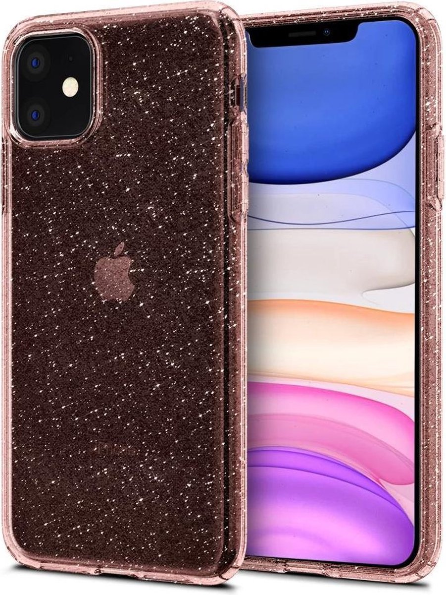 Bol Com Spigen Liquid Crystal Apple Iphone 11 Hoesje Glitter Roze