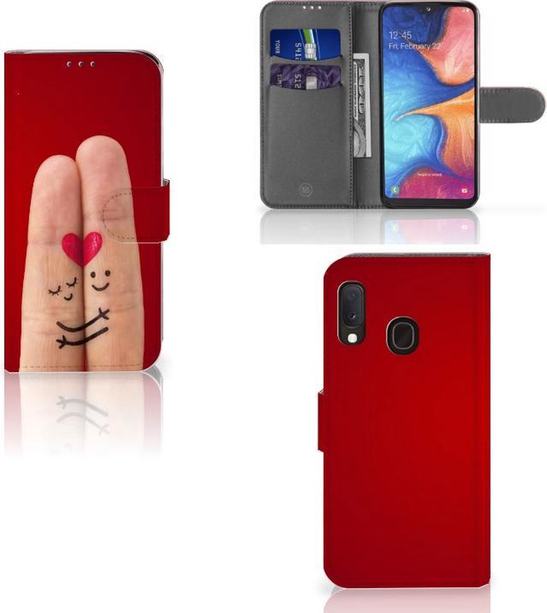 Samsung Galaxy A20e Wallet Case met Pasjes Liefde - Origineel Romantisch Cadeau