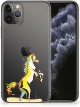 Geschikt voor iPhone 11 Pro Telefoonhoesje met Naam Horse Color