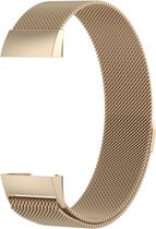 Fitbit Charge 3 & 4 Luxe Milanees bandje |Champagne Goud / Gold| Premium kwaliteit | Maat: M/L | RVS |TrendParts