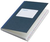 Djois Atlanta notitieboek - A - Z index - 165 x 105 mm - gelijmd - 96 bld/192 blz - blauw - 1 stuk