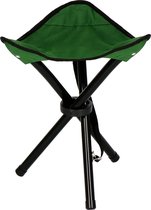 Tabouret de camping Springos | Chaise pliante | Chaise de pêche | Repliable | Y compris sangle de transport | Vert noir