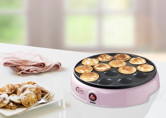 Bestron Poffertjespan - APFM700SDP - 800W - Poffertjesmaker - Electrisch - Roze - 5 jaar garantie — afbeelding 3