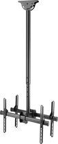 Deltaco ARM-0404 Dubbele TV Plafondbeugel - 37-70 inch - Max 2x 45kg - 106-156cm Arm - Zwart