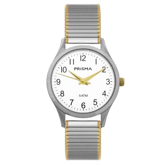 Prisma Bicolor Dames Horloge met Rekband