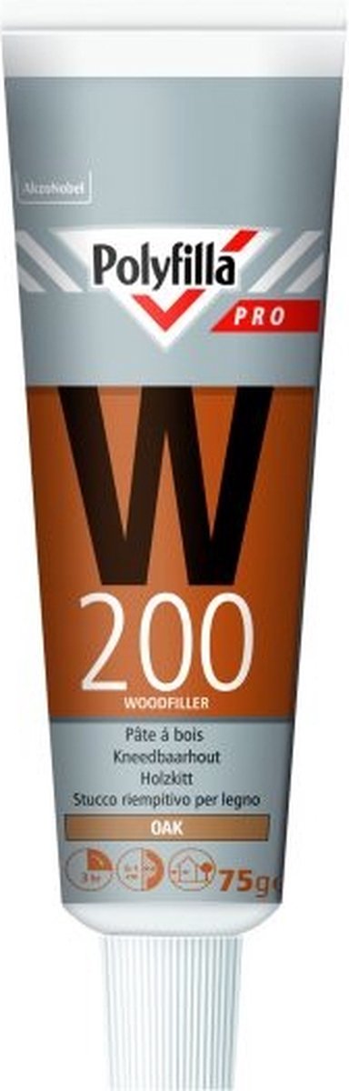 PolyFilla Pro W200 Houtvulmiddel 75 gr (Vuren)