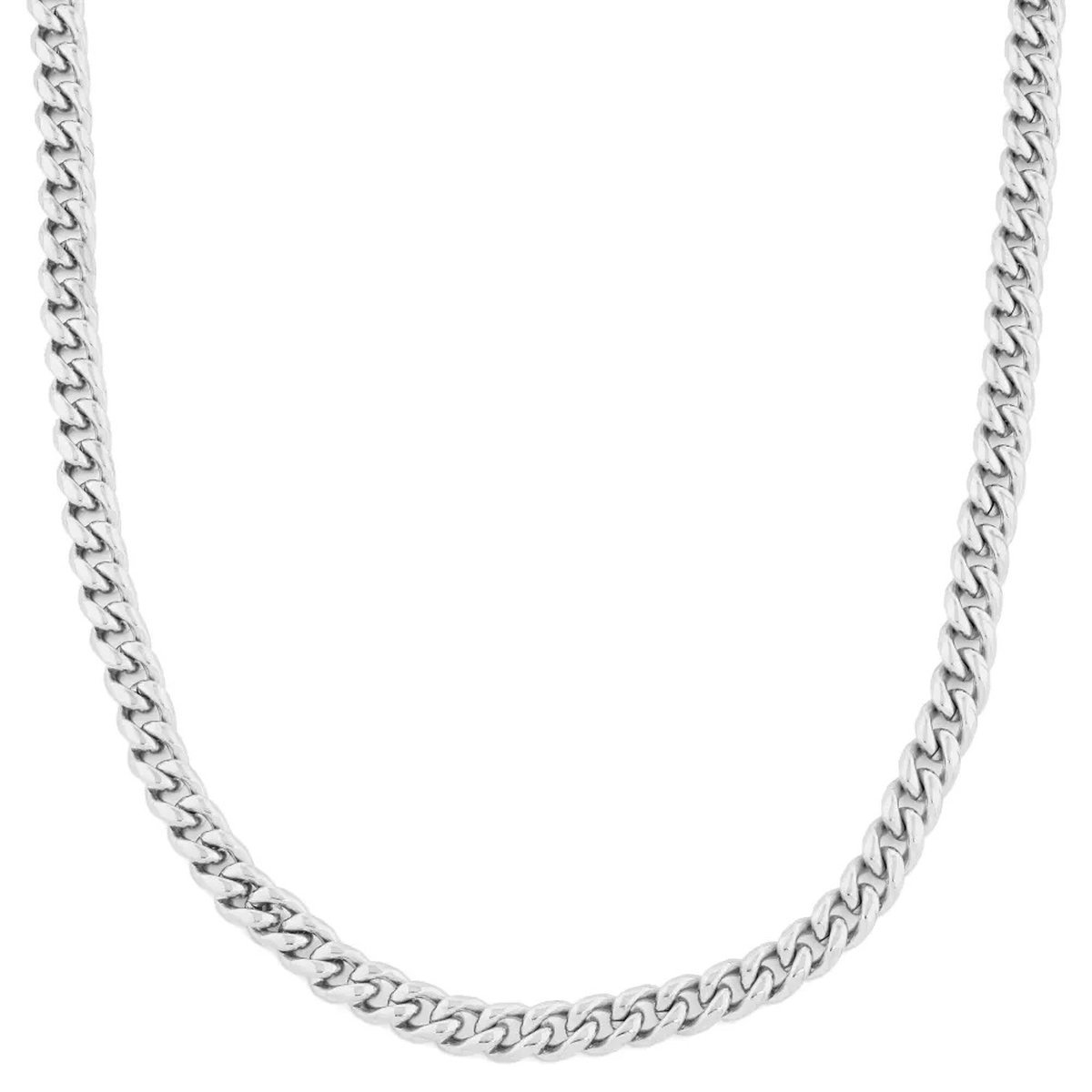 ABBY LEE Dameshalsketting vierkante schakelketting 5 mm ketting 45 cm