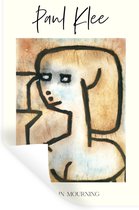 Muurstickers - Sticker Folie - Kunst - Paul Klee - Girl in mourning - 80x120 cm - Plakfolie - Muurstickers Kinderkamer - Zelfklevend Behang - Zelfklevend behangpapier - Stickerfolie
