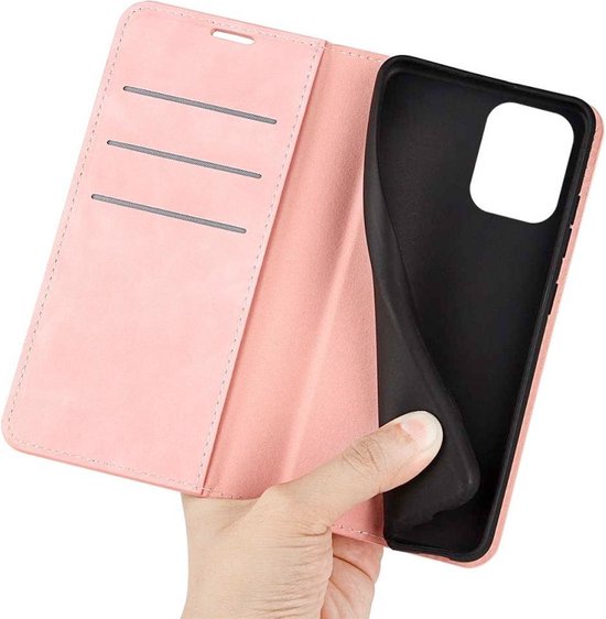Bookcase hoesje pour Samsung Galaxy M53 - Just in Case - Rose Solide - Simili Cuir