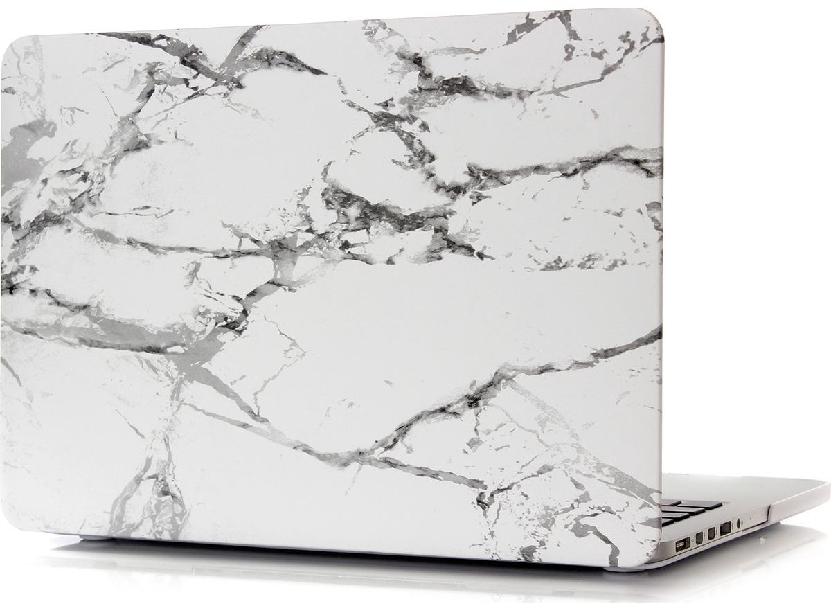 Mobigear Laptophoes geschikt voor Apple MacBook Pro 13 Inch (2012-2015) Hoes Hardshell Laptopcover MacBook Case | Mobigear Marble - Wit - Model A1425 / A1502