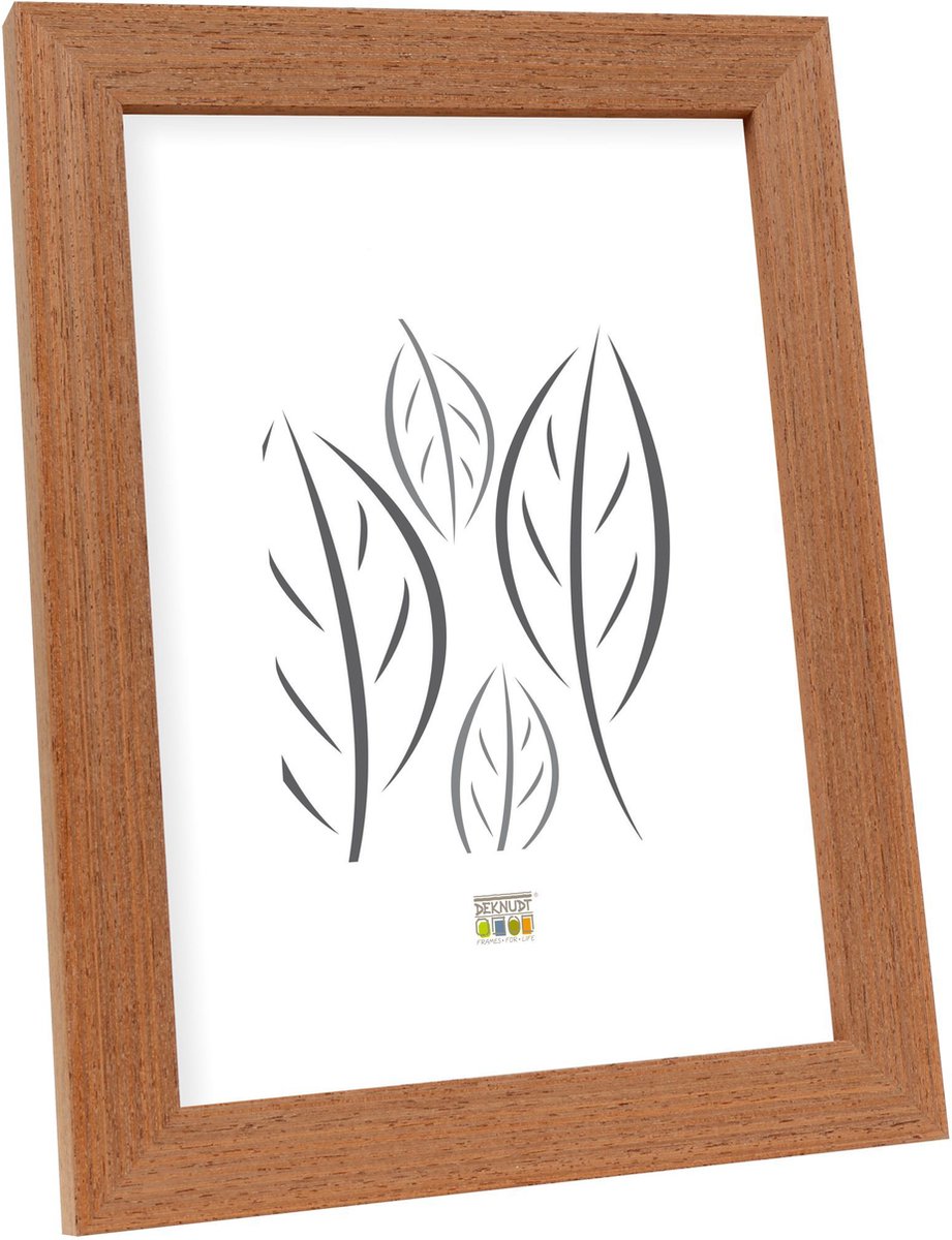 Deknudt Frames fotolijst S46BH4 - rood-bruine houtkleur - foto 10x15
