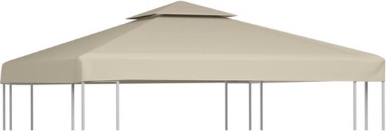vidaXL Vervangend tentdoek prieel 310 g/m² 3x3 m beige | bol.com