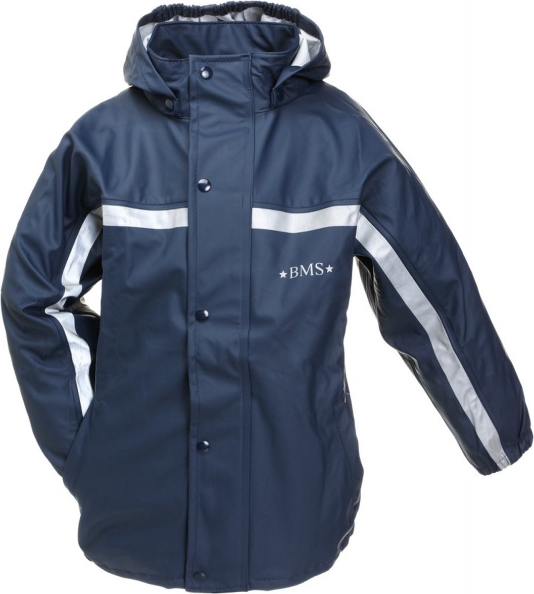 Donkerblauwe kinder regenjas Buddel van BMS