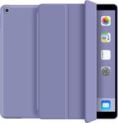 Hoes geschikt voor iPad 2019/2020/2021 -– Paars - 10.2 Inch Ipad 7/8/9 Soft Silicone Magnetische Smart Folio Book Case - Apple - iPad 7 – iPad 8 - iPad Hoesje - Ipad Case - Ipad Hoes - Autowake - Tri-fold - Tablethoes – Smartcase