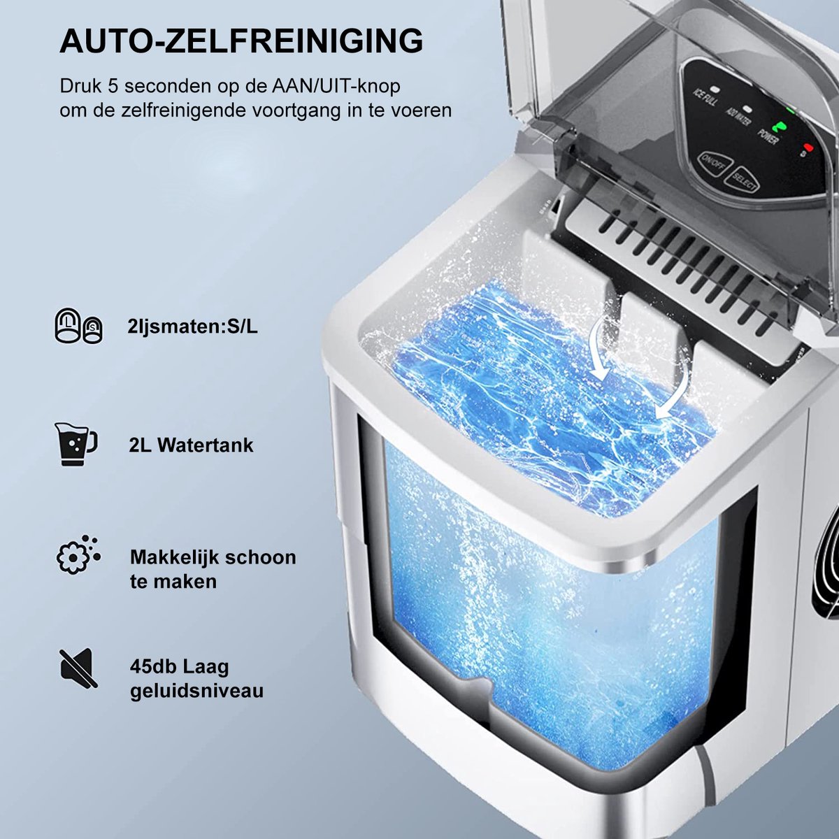 IJsblokjesmachine EB15 | Holle ijsblokjes | 15kg/24u | Kopen