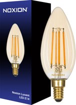 Noxion Lucent LED E14 Kaars Filament Amber 4.1W 350lm - 822 Zeer Warm Wit | Dimbaar - Vervangt 40W.