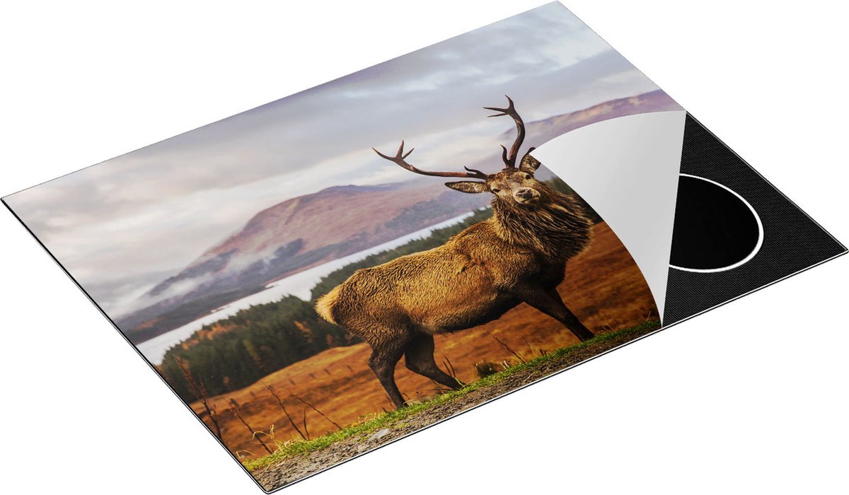 Chefcare Inductie Beschermer Hert in de Bossen - 71x52 cm - Afdekplaat Inductie - Kookplaat Beschermer - Inductie Mat