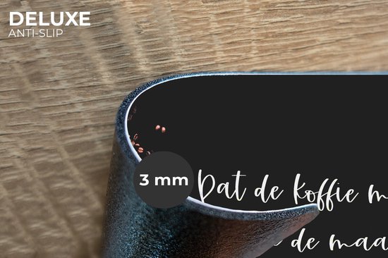 Set de table - Napperons de table plastique - Cuisine - Que le café soit fort - Café - Espresso - 45x30 cm - 6 pièces - Résistant à la chaleur - Antidérapant - Coussin - Amovible