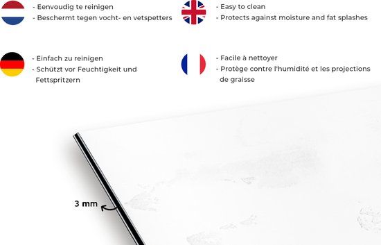 Spatscherm keuken 90x60 cm - Kookplaat achterwand Citrus - Regenboog - Fruit - Zomer - Gezond - Muurbeschermer - Spatwand fornuis - Hoogwaardig aluminium