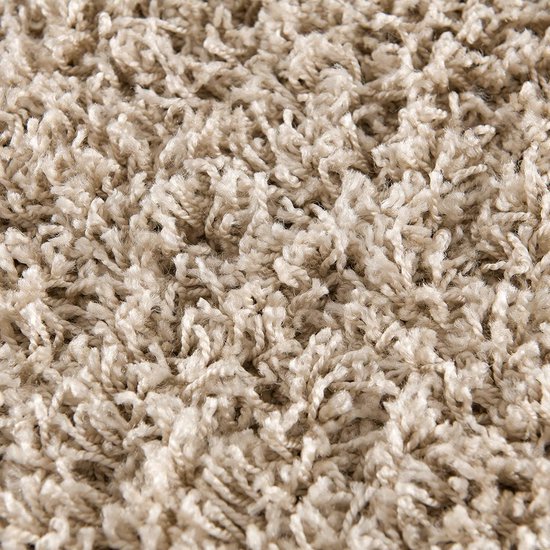 Tapis rond Impression Shaggy Beige Long Pile - 200 CM ROND