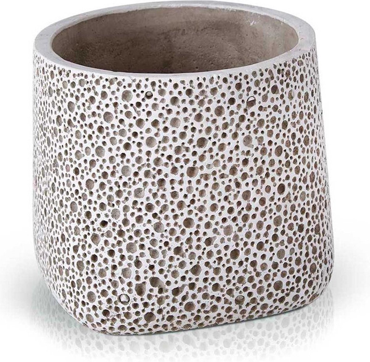 Decoratieve bloempot Ethno OSTONKA d15cm / h13cm grijs / vierkant