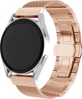 Luxe staal / Milanees smartwatch bandje - geschikt voor Huawei Watch GT 2 Pro / GT 2 46mm / GT 3 46mm / GT 3 Pro 46mm / GT Runner / Watch 3 / Watch 3 Pro - rosé goud
