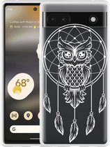 Google Pixel 6a Hoesje Dream Owl Mandala White - Designed by Cazy